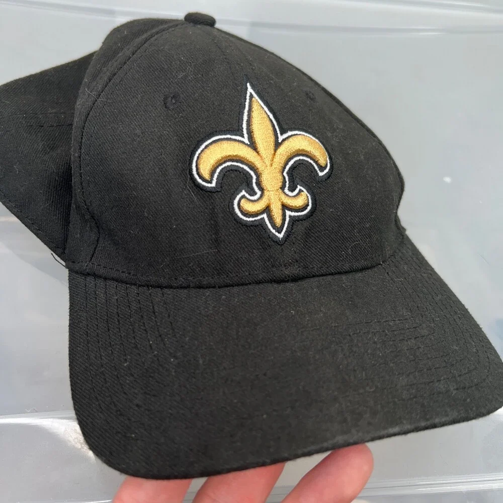 New Era New Orleans Saints Hat Mens Black Strap‎ Baseball Cap NFL Football Logo